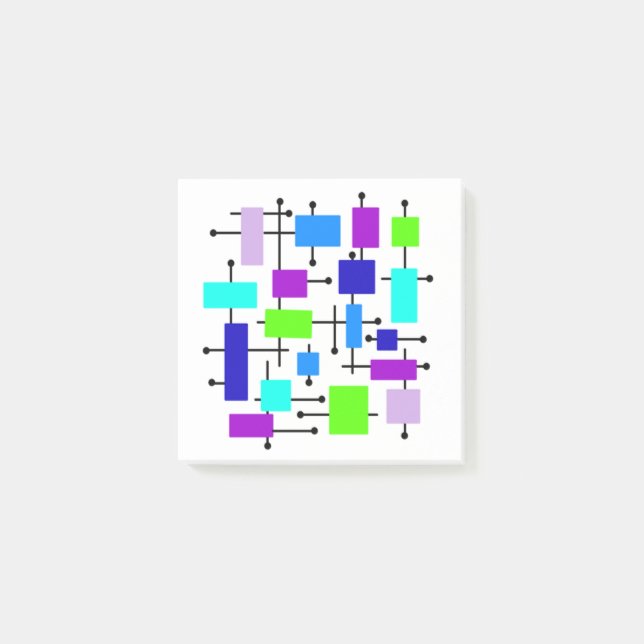 Cool Atomic Rectangles Post-it Notes (Front)