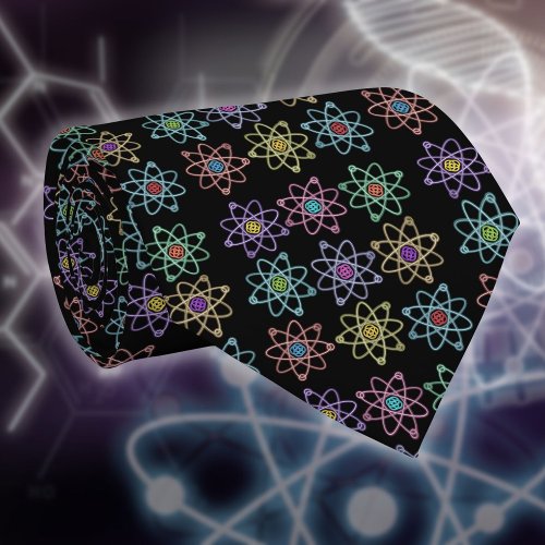 Cool Atomic Structure Pattern Science Tie