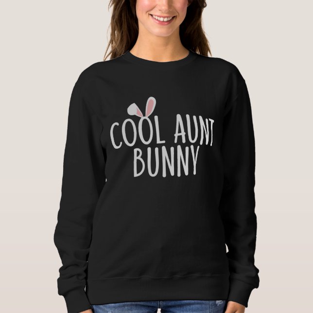Cool Aunt Bunny Family Rabbit  Matching Couple Eas Sweatshirt (Front)