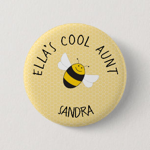 Cool aunt button for bumblebee baby shower