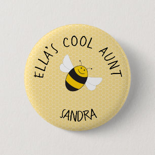 Cool aunt button for bumblebee baby shower