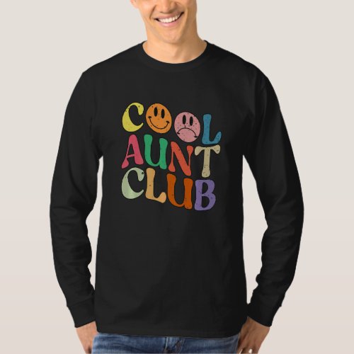 Cool Aunt Club Funny Smile Colorful Cool Aunt Club T_Shirt