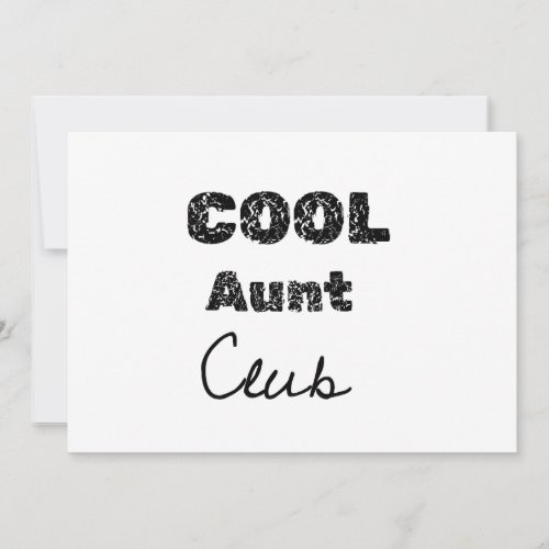 cool aunt club invitation