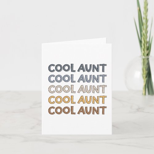 Cool Aunt Modern Cute Gifts for Auntie Card