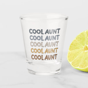 Cool Aunt Modern Cute Gifts for Auntie Shot Glass