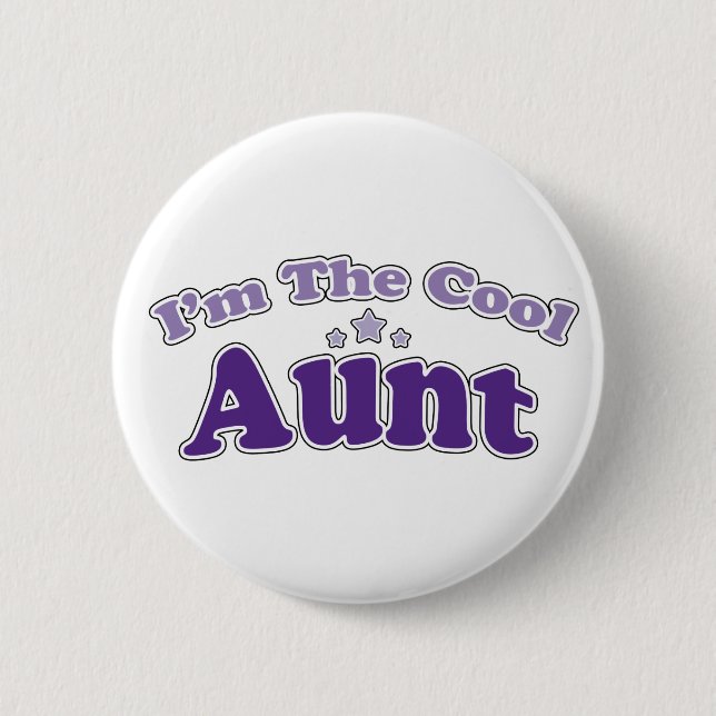 Cool Aunt Pinback Button (Front)