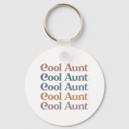 Cool Aunt Retro Cute Gifts for Auntie Keychain
