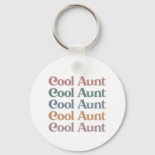 Cool Aunt Retro Cute Gifts for Auntie Keychain