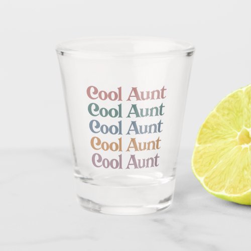 Cool Aunt Retro Cute Gifts for Auntie Shot Glass