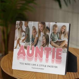 Cool Auntie Photo Collage Plaque