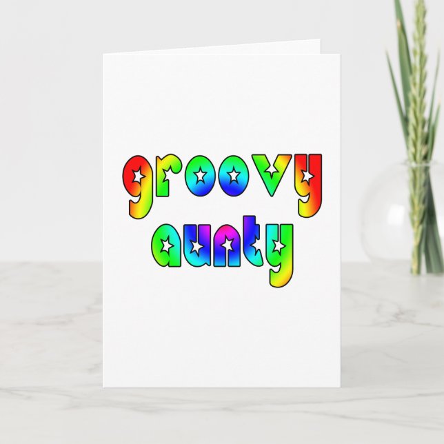 Cool Aunts Christmas & Birthdays : Groovy Aunty Holiday Card (Front)