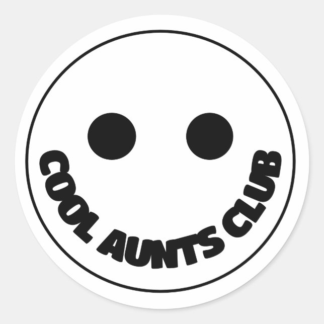 Cool aunts club gift classic round sticker (Front)