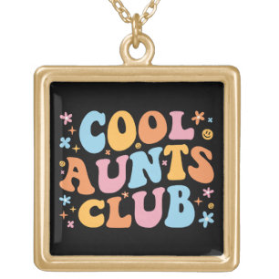 Cool Aunts Club III Gold Plated Necklace