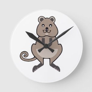 Cool Aussie QUOKKA -Marsupial - wildlife Round Clock