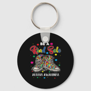 Cool Autism Awareness Be A Kind Sole Rainbow Sneak Keychain