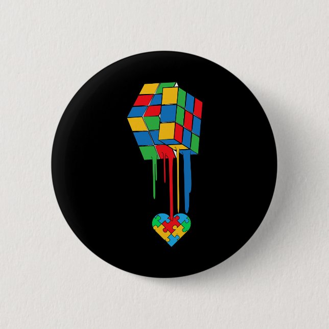 Cool Autism Awareness Gift  Button (Front)