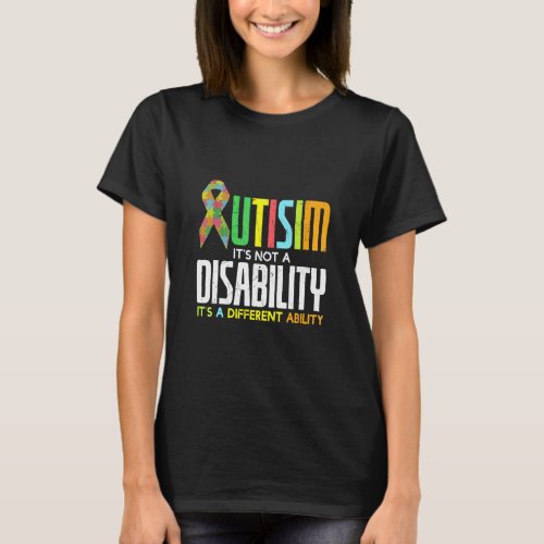 Cool Autism No Disability Just Another Ability Car T_Shirt