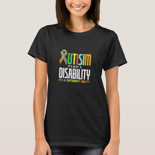 Cool Autism No Disability Just Another Ability Car T_Shirt