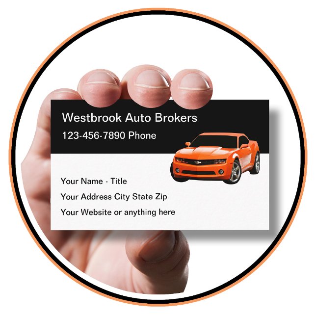 Cool Auto Broker Modern Business Cards Template (Creator Uploaded)