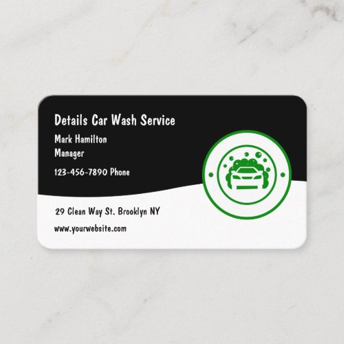 Cool Auto Detailing And Car Wash Business Card
