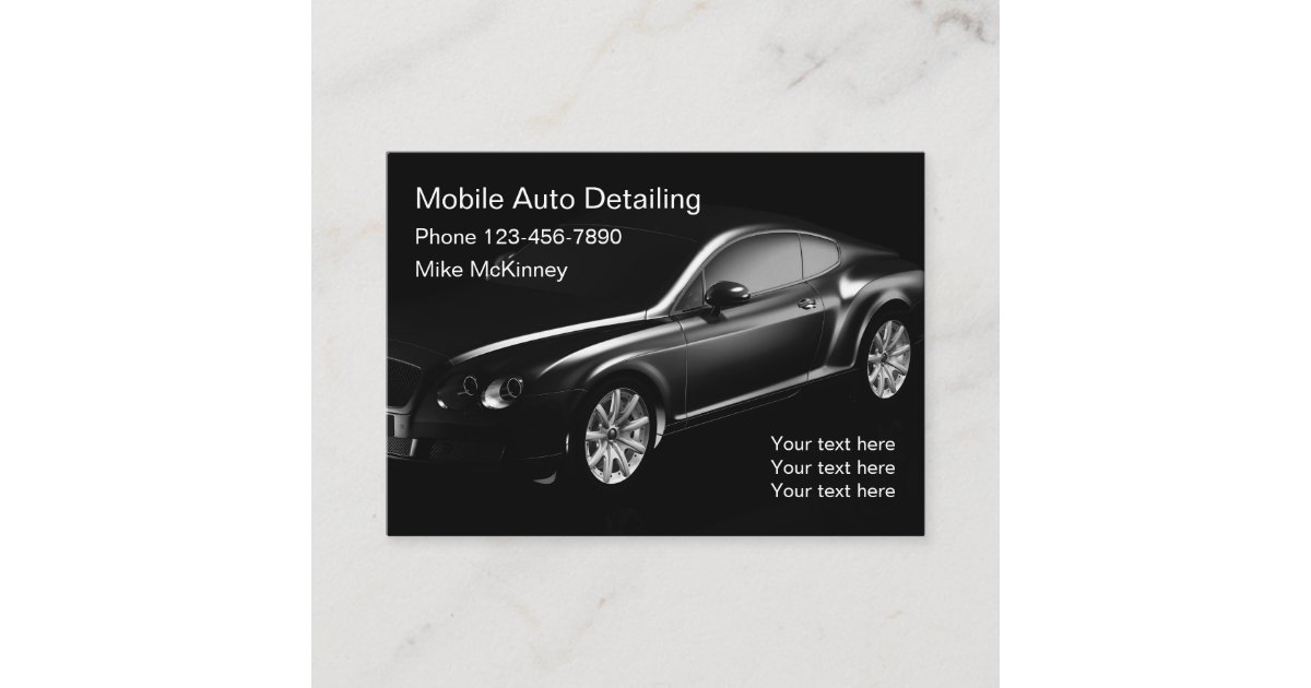 Cool Auto Detailing Business Card Zazzle Cool Auto Detailing Business Card