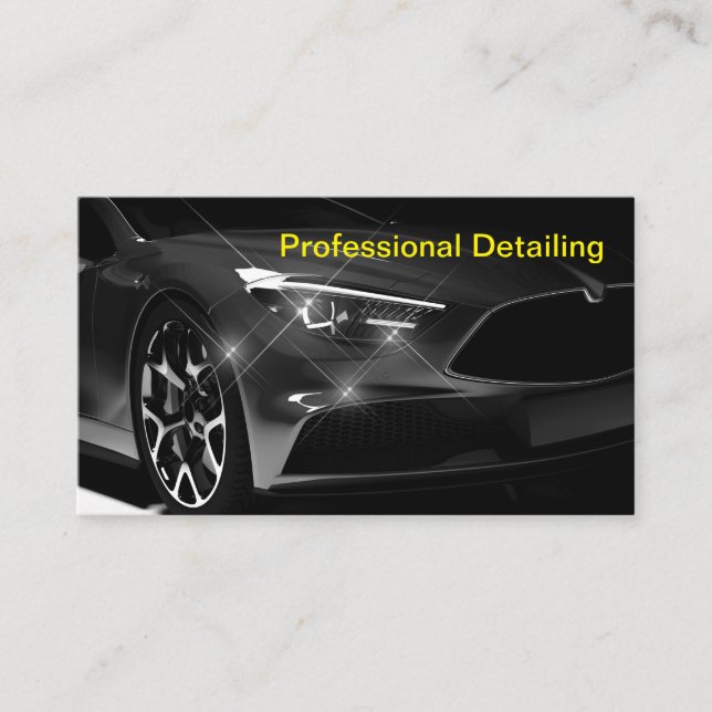 Cool Auto Detailing Business Card Template (Front)