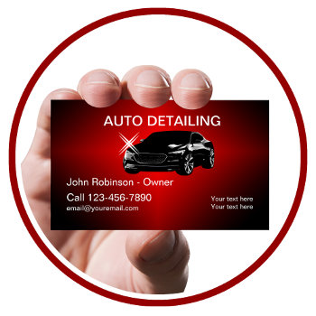 Cool Auto Detailing Business Cards by Luckyturtle at Zazzle