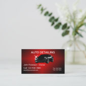 Cool Auto Detailing Business Cards (Standing Front)