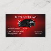 Cool Auto Detailing Business Cards (Front)