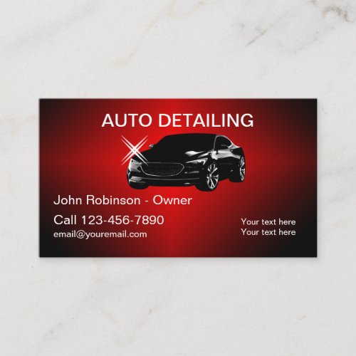 Cool Auto Detailing Business Cards