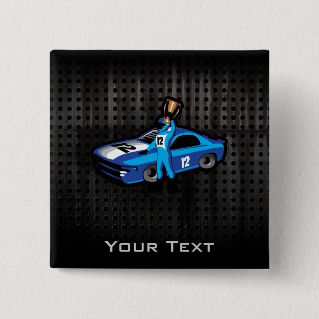 Cool Auto Racing Pinback Button (Front)
