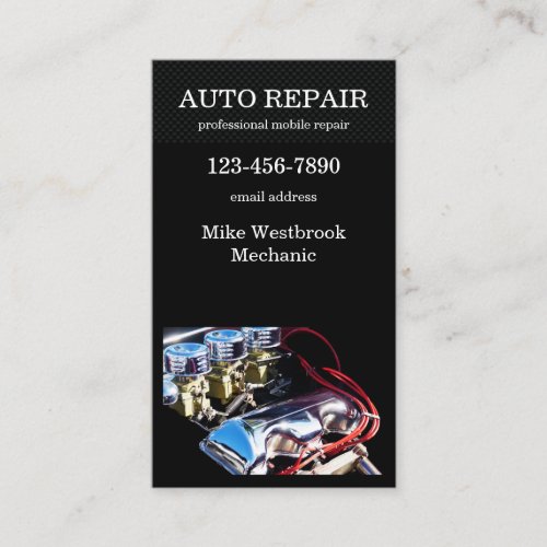 Cool Auto Repair Service Business Card