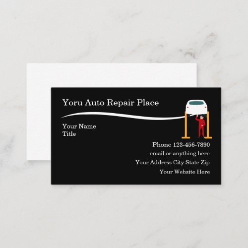Cool Auto Repair Service Modern Business Card