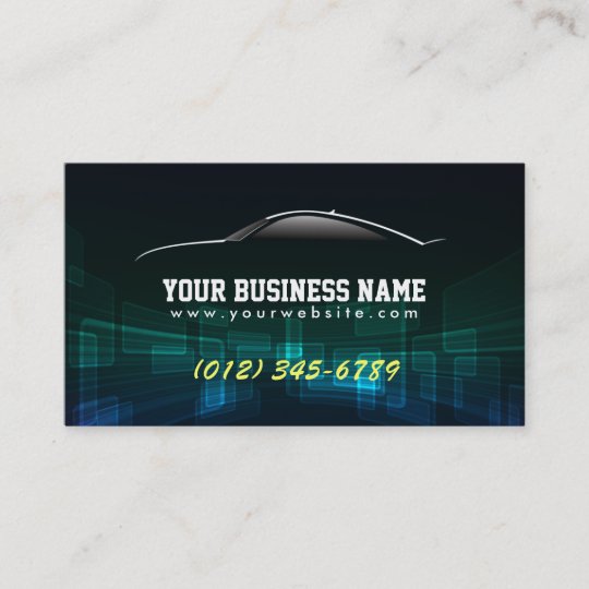 Cool Auto Trade Black Business Card Zazzlecom