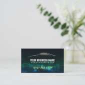 Cool Auto Trade Black business card (Standing Front)