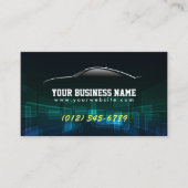 Cool Auto Trade Black business card (Front)