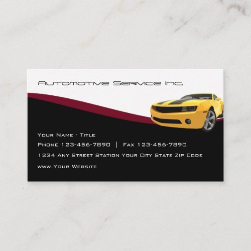 Cool Automobile Services Business Cards