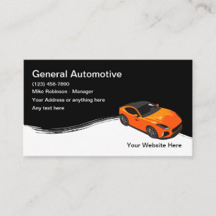 Cool Automotive Business Card Design Template