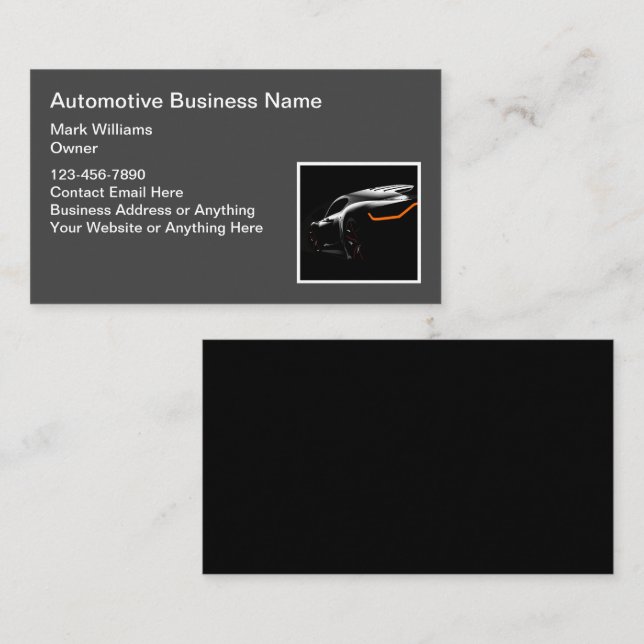 Cool Automotive Business Cards (Front/Back)