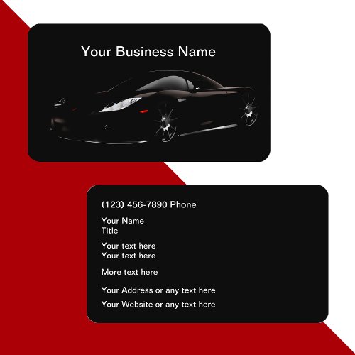 Cool Automotive Business Cards Exotic Car
