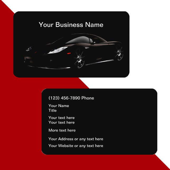 Cool Automotive Business Cards Exotic Car (Creator Uploaded)