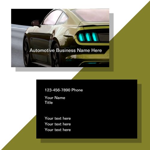 Cool Automotive Car Care  Business Card