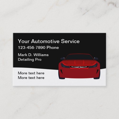 Cool Automotive Car Detailing Pro Business Card