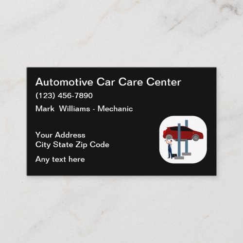 Cool Automotive Car Mechanic Business Card