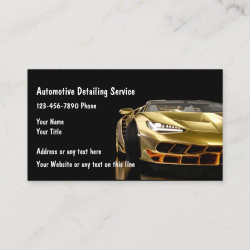 Cool Automotive Detailing Business Cards