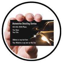 Cool Blue Automotive, Car Detailing Themed Premium Printed Business Card for Construction newest