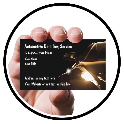 Customizable Cool Automotive Detailing Business Cards