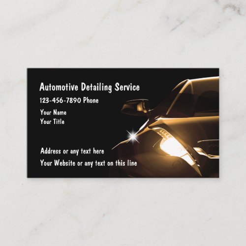 Cool Automotive Detailing Business Cards