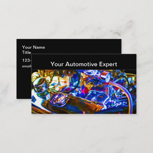 Cool Automotive Engine Theme Business Card