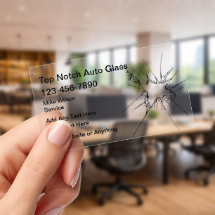 Cool Automotive Glass Repair Clear Business Cards